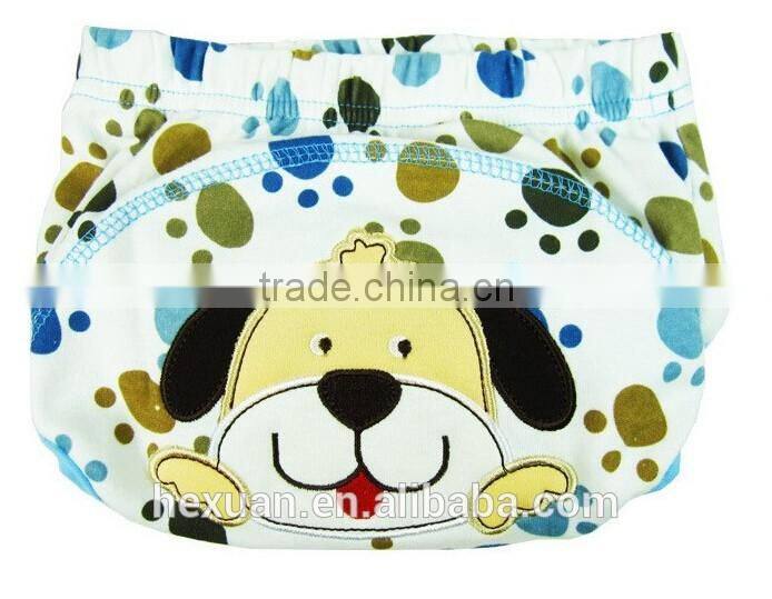 100% Cotton Embroidery Animal Patterns Baby Trainer Potty Training Pants
