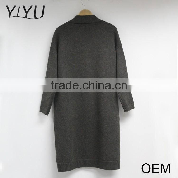 ladies fashion black winter 3/4 sleeve v-neck Button down cardigan sweater