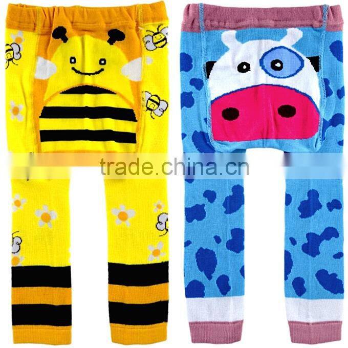 2016 Fall Newest Fashion Baby Girls And Boys PP Pants Cotton With Milk Cow Cartoon Pattern Knit Children Leggings SC40822-12