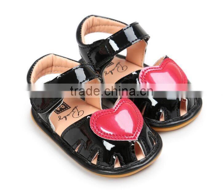 Heart design leather baby shoes, leather sandals for baby