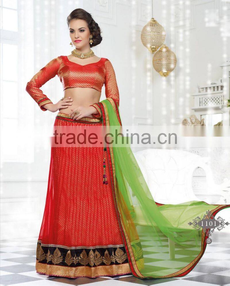 Semi Stitch Flourish Elegant Heavy Work Lehenga Sarees