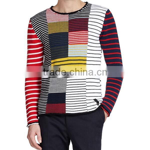 men's latest colorful design cotton sweater