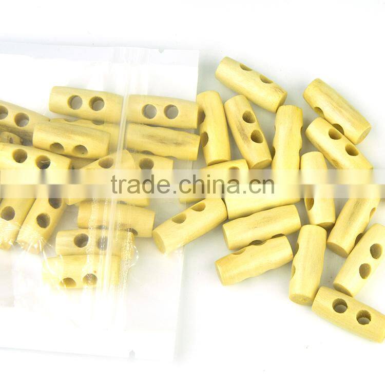 50Pcs/bag 25mm Custom Natural Wood Toggle Horn Buttons For Coat