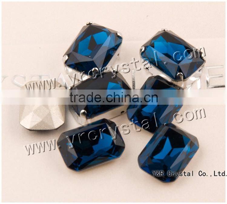 4627 High quality 10*14mm, 13*18mm, 18*25mm, 18.5*27mm crystal with clamps for shoes