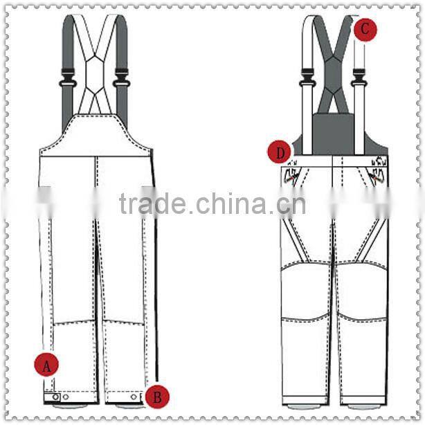 Fireproof Water Proof Overall Uniform AATCC 118 Compliant Waterproof and Oil-Repellent Bib