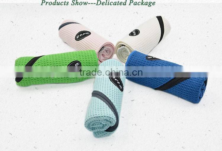 Gym towel with zip pocket cheap price organic bath towel