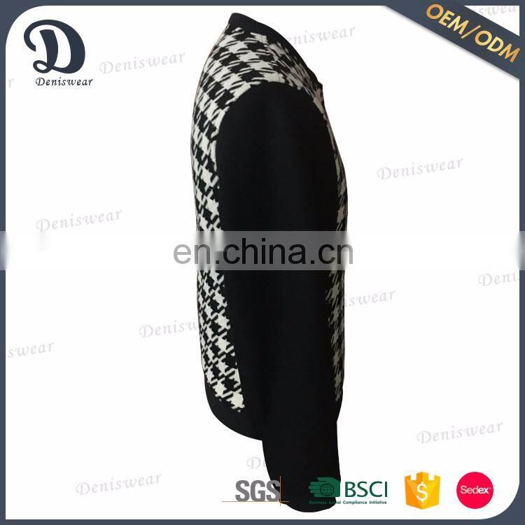 Latest print design men short wool bomber jacket