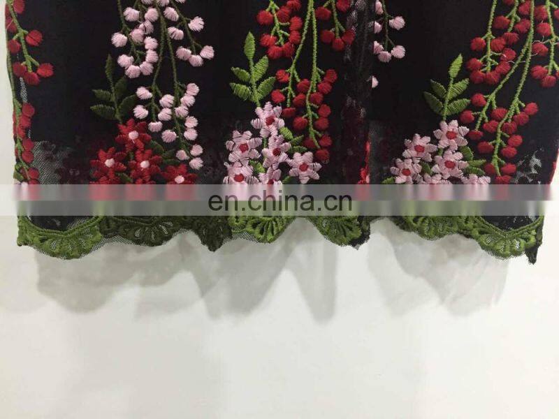 The 2017 summer net cloth embroidery condole belt unlined upper garment