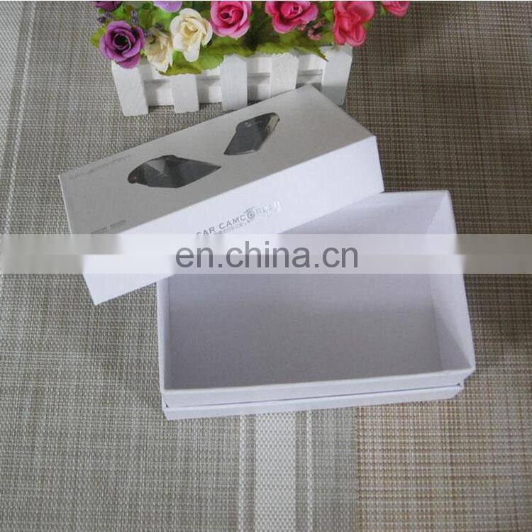 factory manufacture customized car camcorder white hardcover paper cardboard box with lid