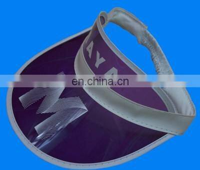 2017 hot sale!!! PVC Sun Visor Cap with logo design