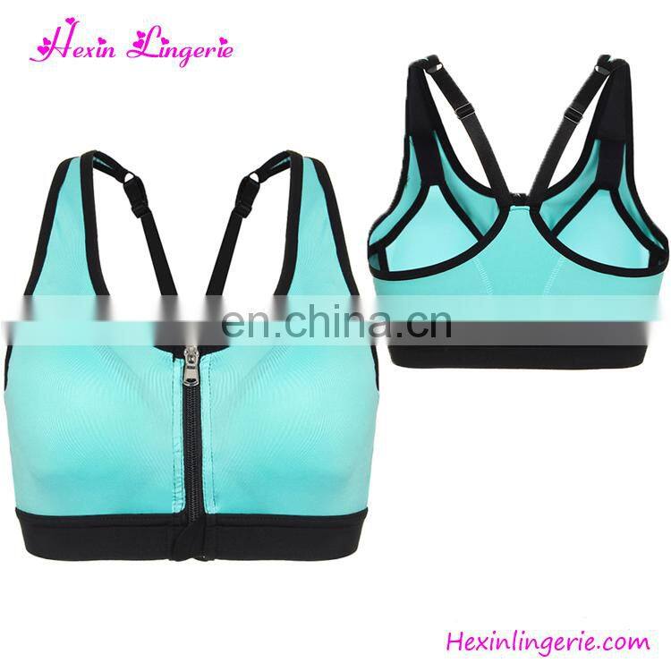 Wholesale Women Plain Seamless Blue Mesh Irregular Sport Sexy Yoga Bra