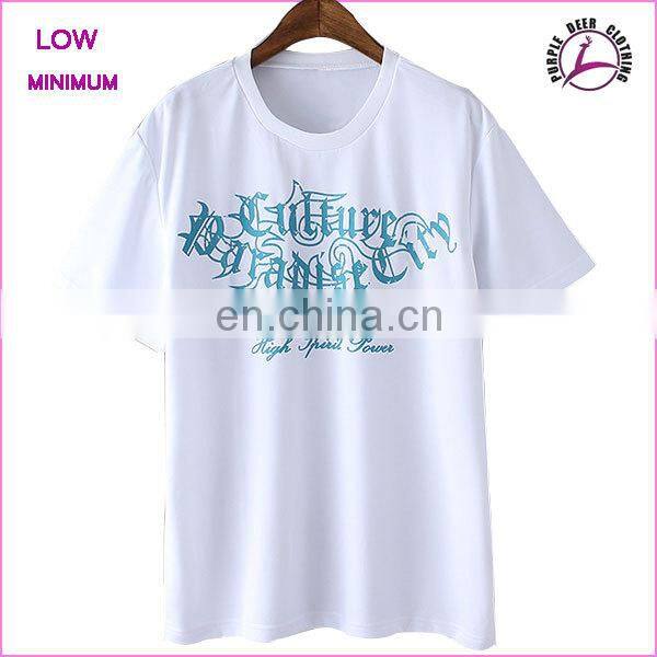 Custom white man tshirt cotton slim fit t-shirt printing machine