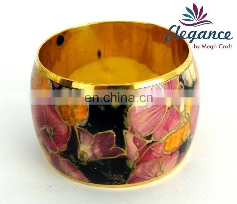 Green Horn bracelet on brass Wholesale Bangle set-Fashion Bracelet set-Bollywood fashion golden color imitation kada bracelets