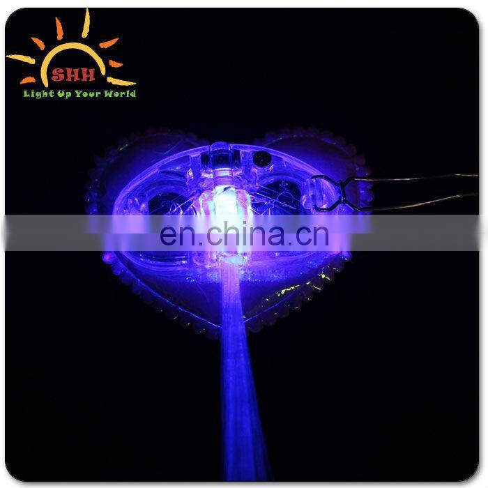 Magic light up optical fibre braid with LEDs for nightclub