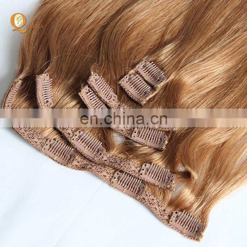 Factory Direct OEM 120 160 220 260grams set Double Drawn Clip in Hair Extension Full Head Set