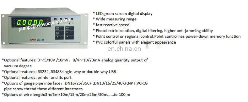 High performance AGC digital vacuum gauge