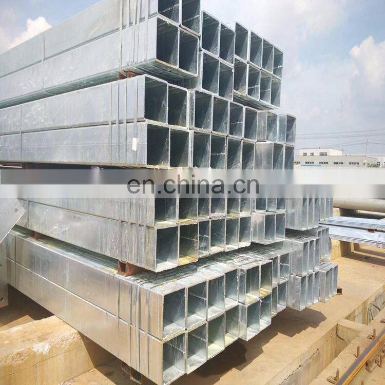 hot dipped Galvanized Welded Rectangular / Square Steel Pipe / Tube / Hollow Section