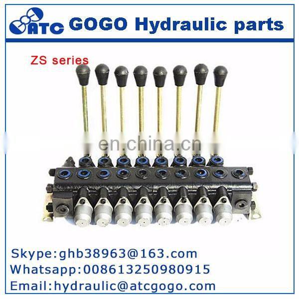 Sectional hydraulic manual directional valve for forklift excavator