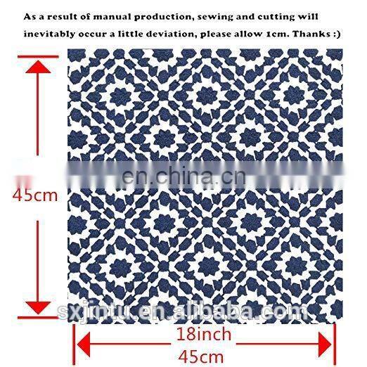 Home Decorative Square Throw Pillow covers Embroidery designs cotton canvas Pillowcases