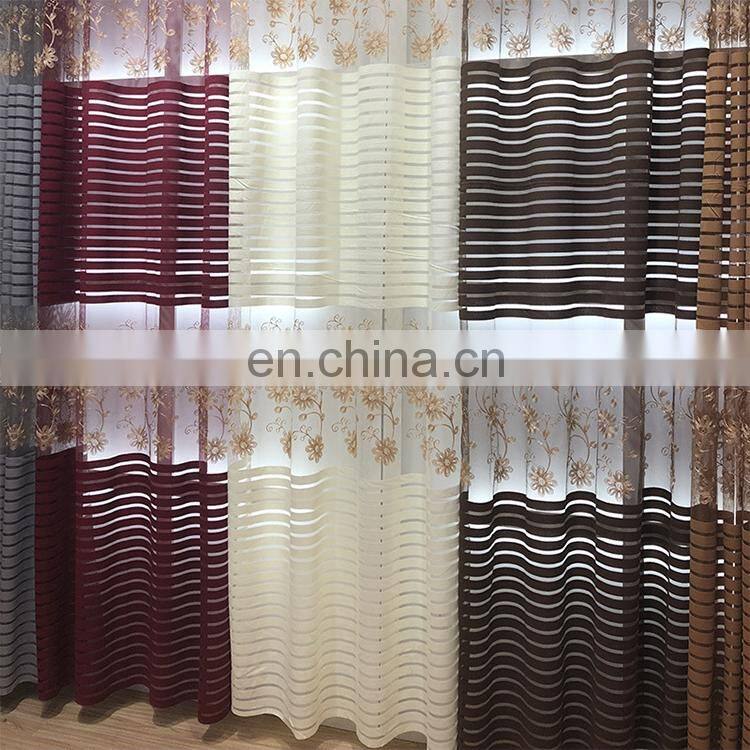 best quality wholesale sheer embroidery fabric curtain