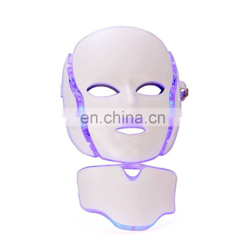 YK-L01 7 Colors Infrared Light Face and Neck Whitening Facial Mask Face Lifting LED light Therapy Mask
