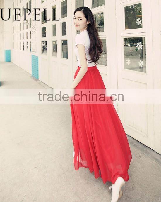 hot selling wholesale high waisted sexy long ladies skirt