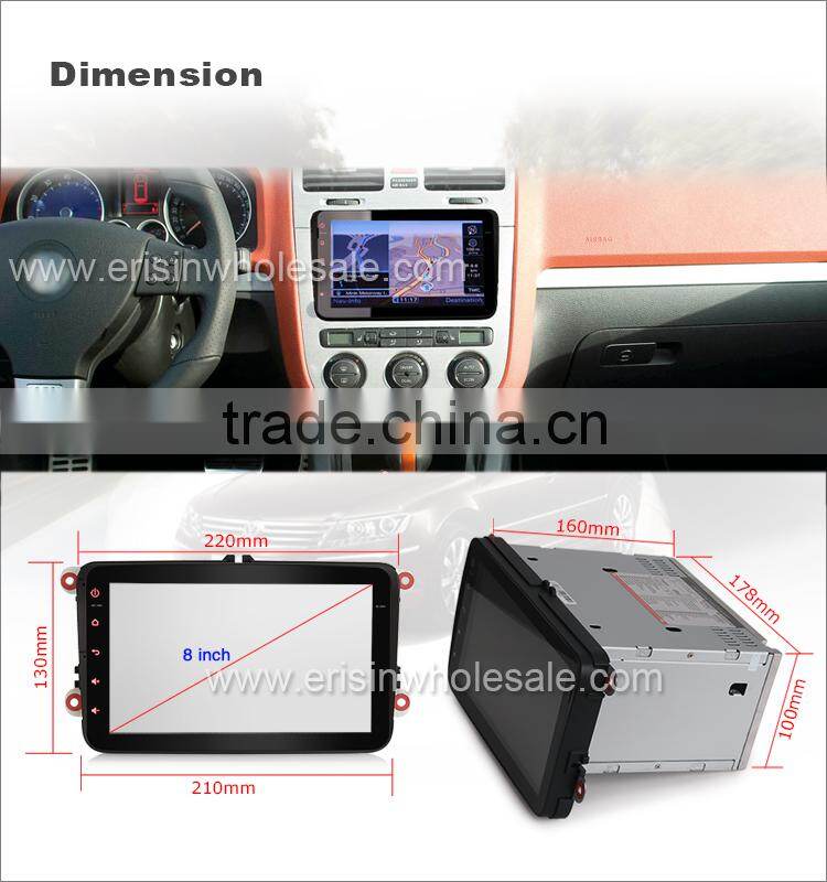 Erisin ES2802V 8" Jetta Tiguan Car Media System with GPS 3G WiFi