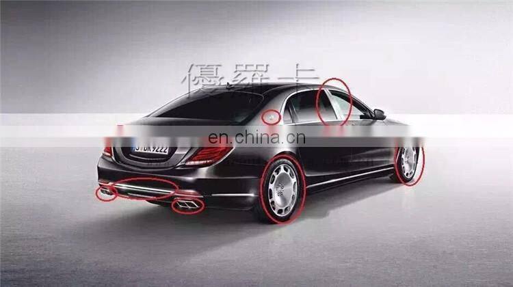 S class w222 MAY-BACH emblem muffler tips body kit for s450 s500 s560 s600 to S63 S65 may- bach logo sticker