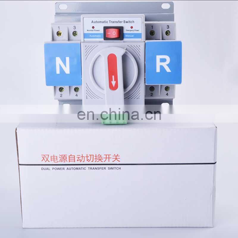 2P 3P 4P 63A 230V MCB type Dual Power Automatic transfer switch ATS Micro Circuit Breaker