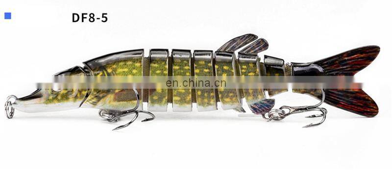 5 Inches 12.5cm 21g 8 Sections All Swimming Depth Artificial Professional Multi-Jointed Pike Fishing Lure