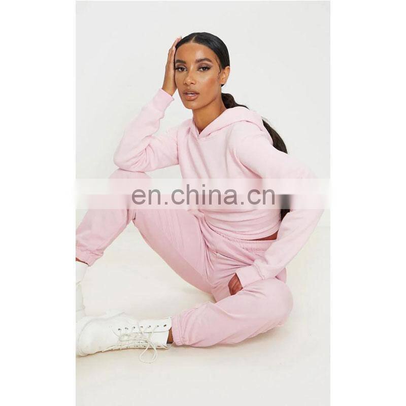 Wholesale custom spring and autumn new lace-up hollow cropped hooded sweater