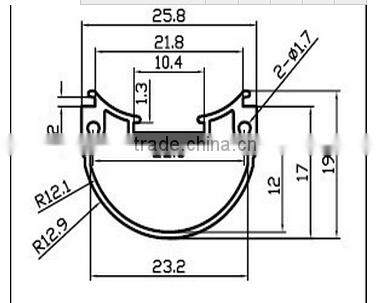 oval fluorescent lamp shell Lu: su tube match T5 T8 PC lamp cover