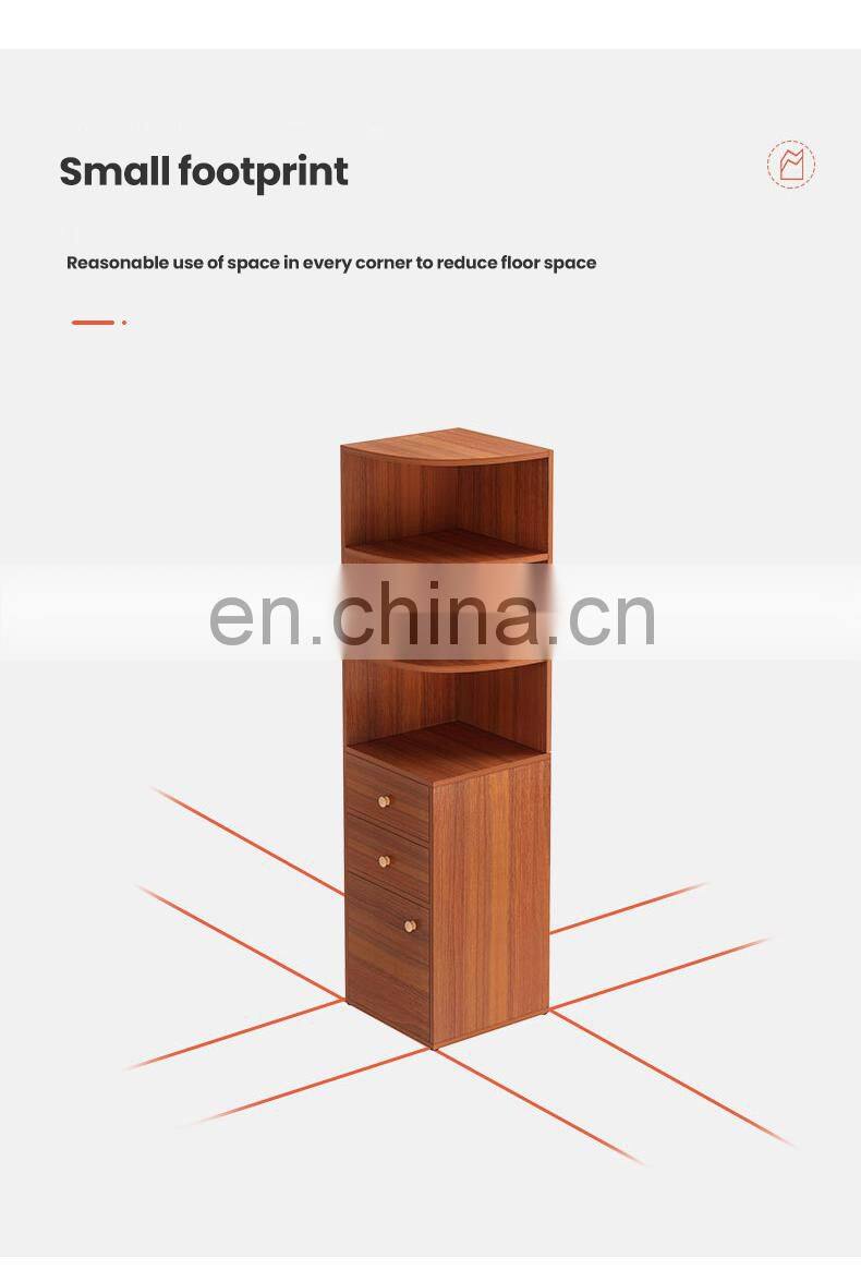 Home modern design Multifunctional furniture Quality Corner Cabinet Living Room Solid Wood Corner Cabinet