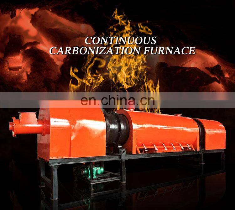 Continuous Making Charcoal Machine Sawdust Carbonization Stove Macadamia Nut Shell Charcoal Machine