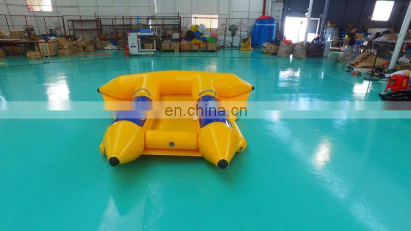 Inflatable Fly Fishing Boat with Three Tubes Inflatable Banana Boat Water Play Equipment