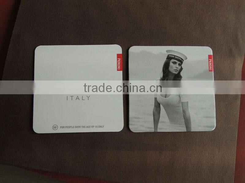 grey clay cardboard coaster, cheap paper beer coaster for sale