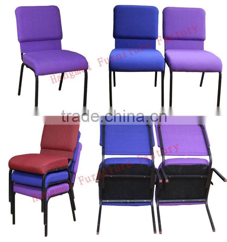 Hot sale factory wholesale stacking metal church chair HM-C3