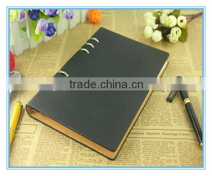 6 rings notebook with leather cover NSHY-1017