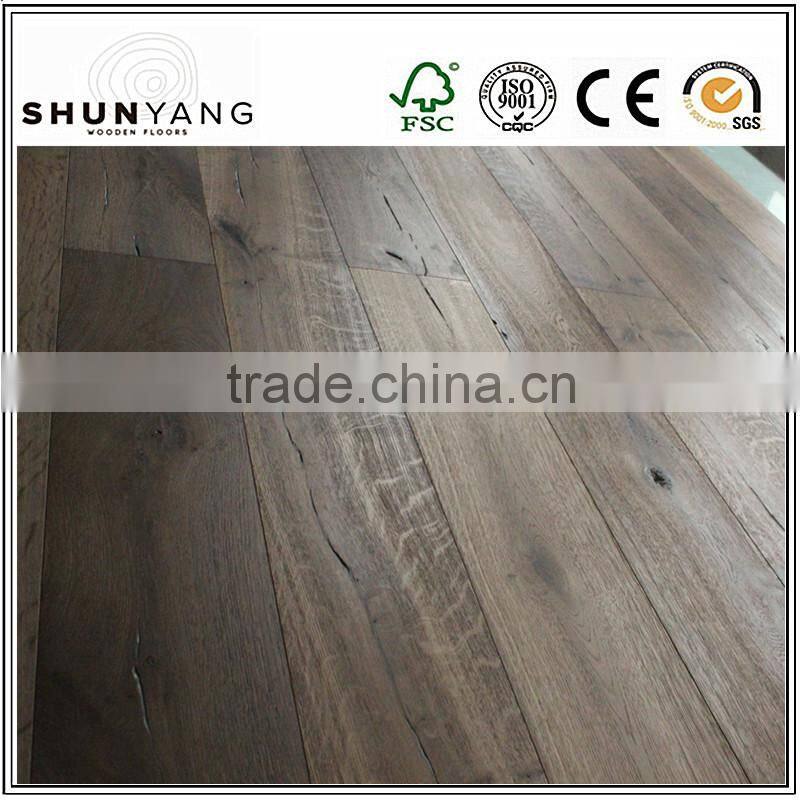 Antique Solid Engineered Smoked Oak Wood Flooring& Natural Oak Parquet Floors