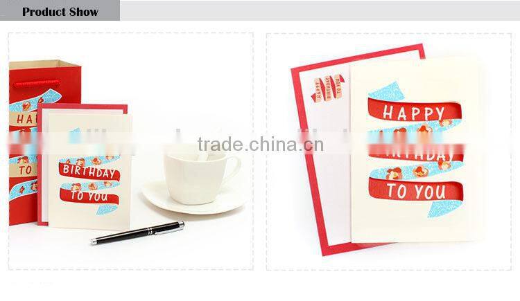 creative fashion happy birthday gift card/birthday greeting card