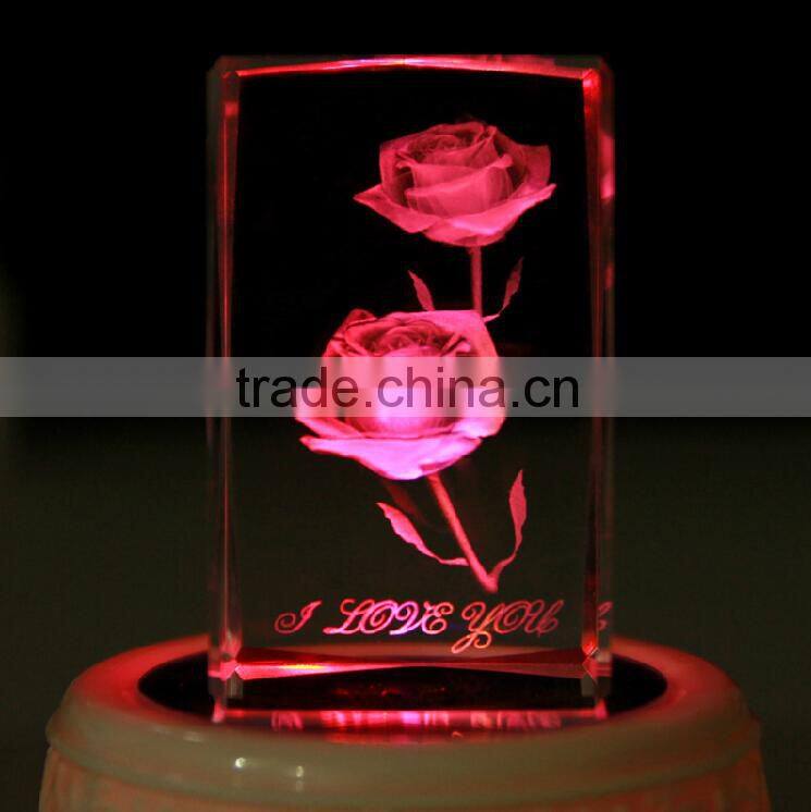 crystal block for engraving in souvenirs Christian gift