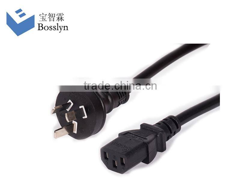 Upmarket Quality Factory Price Australian type power cord/Australian Extension Cord with SAA Certification/Australia 3pin power