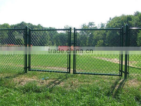 Galvanised chain wire fencing gates