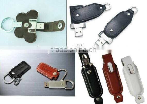 hot sale mix models real leather usb drive,OEM logo leather pendrive 1gb to 64gb, wholesale price usb stick