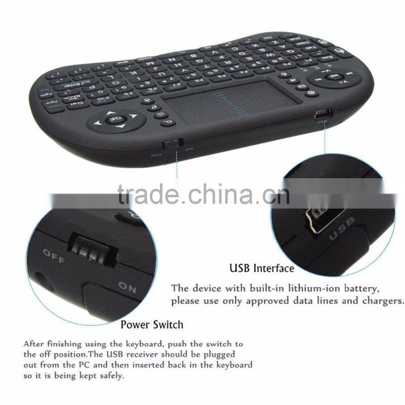 Mini Wireless Keyboard Remote Controls With Touchpad Keyboards 92 Keys For Andriod Tv Box Tablet Pc