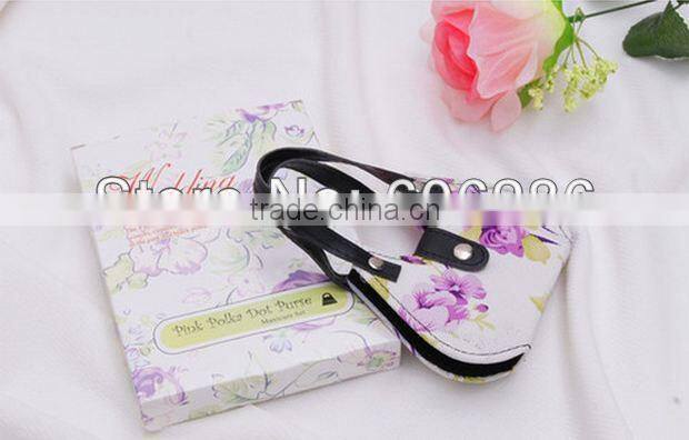 Novelty design flower print purse pedicure sets for wedding souvenirs supply