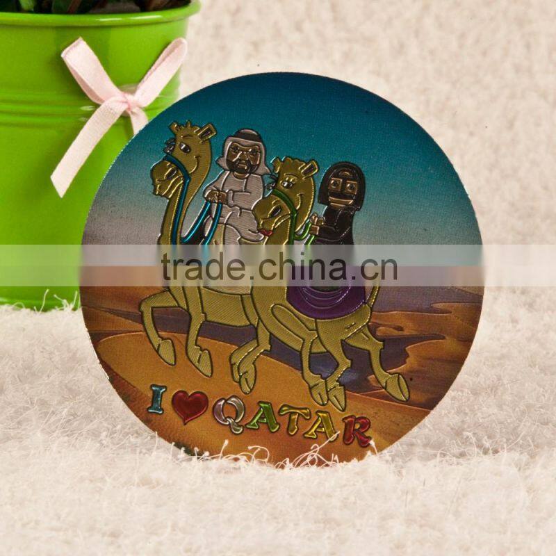 Custom fine high quality QATAR aluminum foil fridge magnets