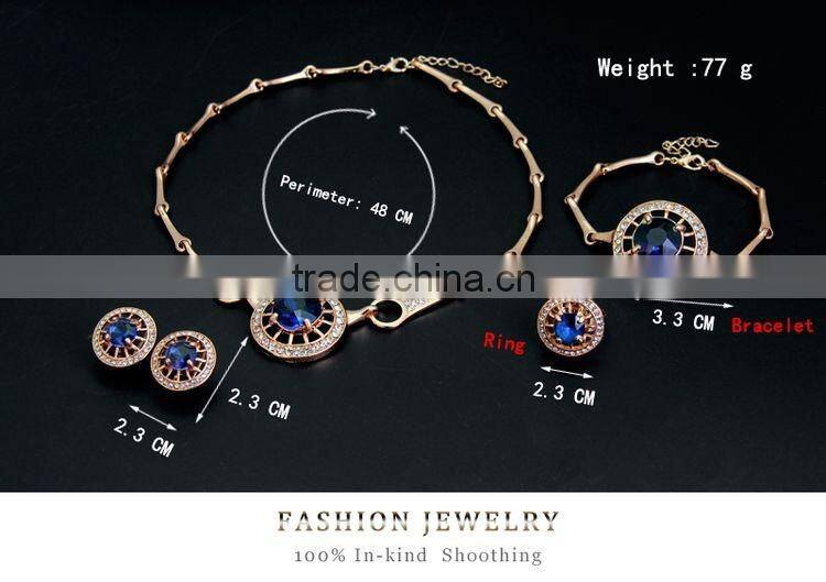 Indian Fashion Jewelry Bollywood Bridal Crystal Necklace Earrings Bracelet Jewelry Sets