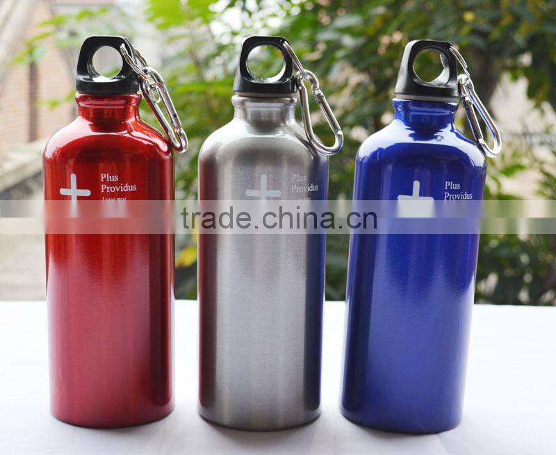 Logo design OEM color portable sports cold water kept aluminum bottle