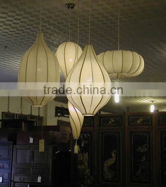 chinese antique white cloth table lantern